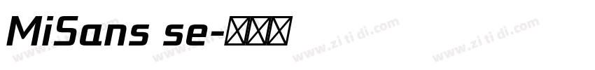 MiSans se字体转换
